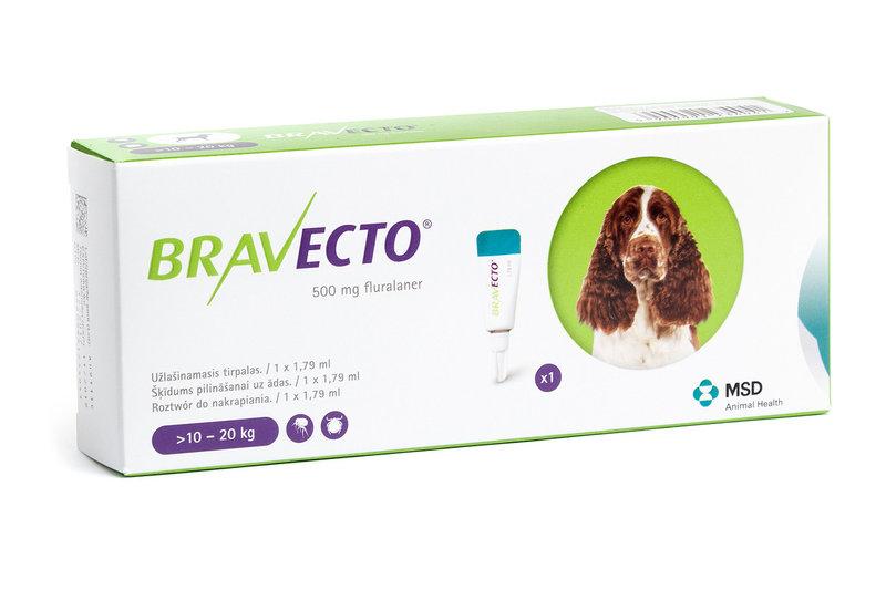 Bravecto Spot-On (fluralaner) for dogs 10-20 kg Bravecto Spot-On (fluralaner) for dogs 10-20 kg