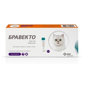 Bravecto Spot-On (fluralaner) for cats weighing over 2.8-6.25 kg