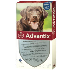 ADVANTIX (Advantix) drops from fleas and ticks for dogs weighing 25-40 kg