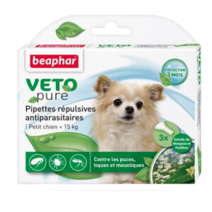 Beaphar Drops Bio Spot On from VETO pure from parasites for dogs of small breeds weighing up to 15 kg 3 pipettes