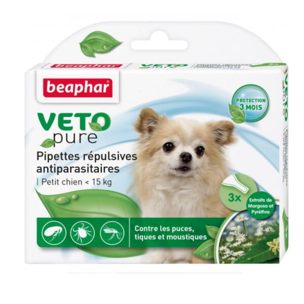 Beaphar Drops Bio Spot On from VETO pure from parasites for dogs of small breeds weighing up to 15 kg 3 pipettes