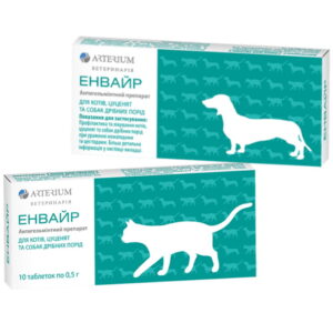 Envayr (pyrantel, proziquantel) Wormer for Cats 20 tablets