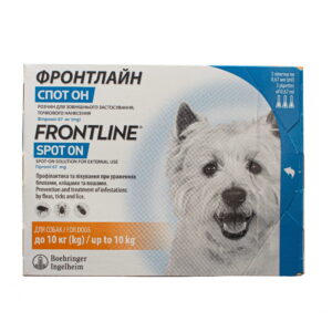 Frontline (fipronil) Spot on flea and tick treatment for dogs 2-10 kg (S) 3 pipettes