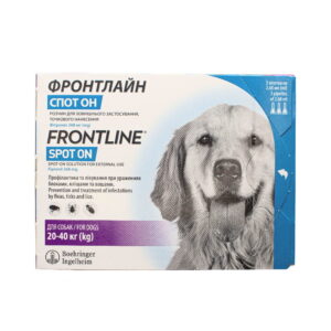 Frontline (fipronil) Spot on flea and tick treatment for dogs 20-40 kg (L) 3 pipettes