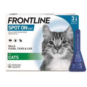 Frontline (fipronil) Spot on for cats flea treatment 3 pipettes