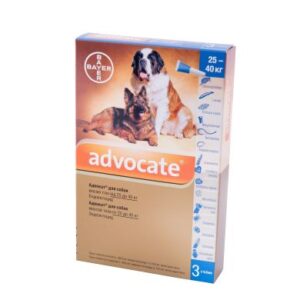 Advocate flea and tick drops on the withers for dogs 25-40 kg
