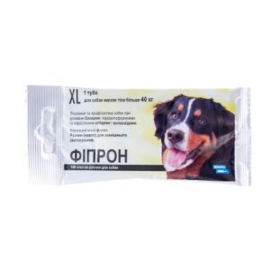 Fipron 100 (fipronil) spot on Flea & Tick Treatment for dogs 40-60 kg (XL), 4.02 ml x 3pcs
