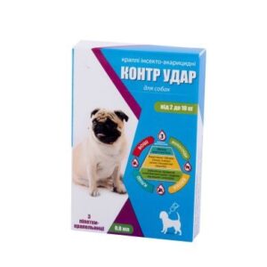 Counter Strike drops for dogs 2-10 kg 0.8 ml of 3 pipettes