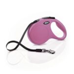 Roulette-leash Flexi Classic S, tape 5 m, 15 kg, pink