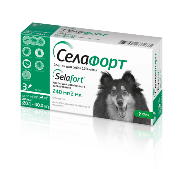 Selehold (selamectin) 240 mg Spot-On for Large Dogs - 3 pip.
