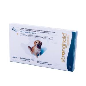 Stronghold (selamectin) 120 mg Spot-On Solution Dogs 20.1 – 40kg kg 3 pipettes