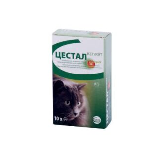 Сestal plus (pyrantel, praziquantel) Dewormer for Cats 10 tablets