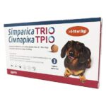 Simparica Trio Chewable for Dogs 5,1-10 kg (11.1-22 lbs) 3 tablets for sale